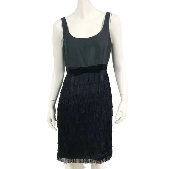 open lace back dress Red 1920s Spaghetti Strap Feather Fringe Dress main image 0